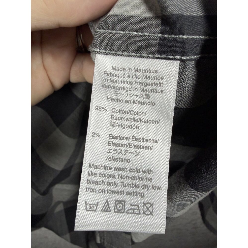 J.Crew Flex Washed Mens Buffalo Plaid Long Sleeve Button Down Shirt Gray Size M - Picture 8 of 10